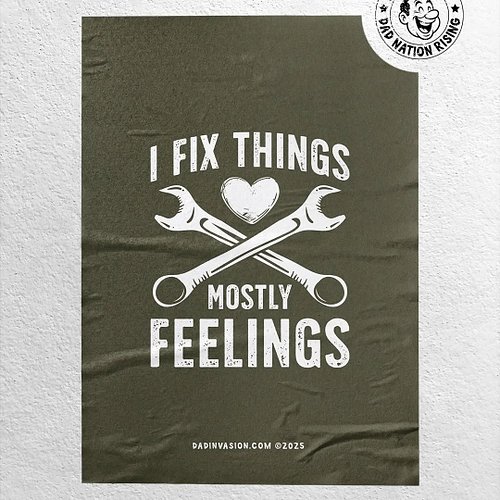 🔧 Some dads fix cars in the driveway, patch up leaky sinks, and rescue lawnmowers on weekends… but mostly, they fix feelings ...