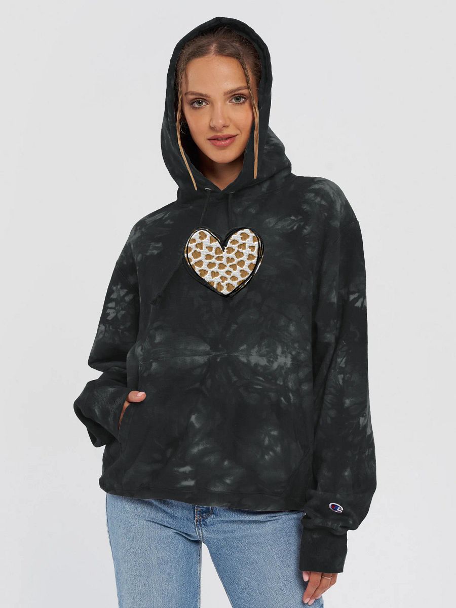 Cheetah Heart Love Champion Tie- Dye Hoodie product image (5)