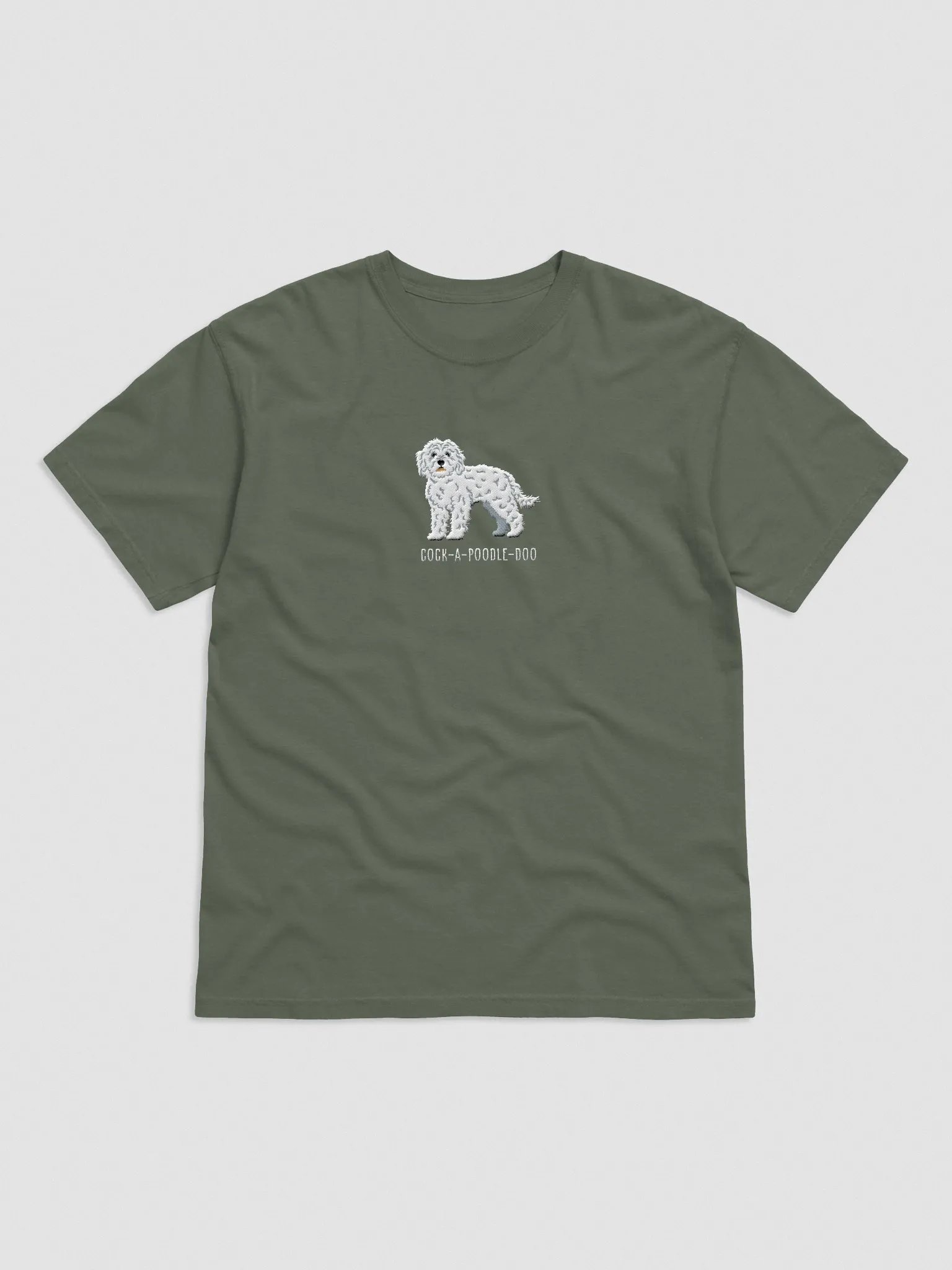 Cock-A-Poodle-Doo T-Shirt(Embroidered) of a Cockapoo(White) product image (4)