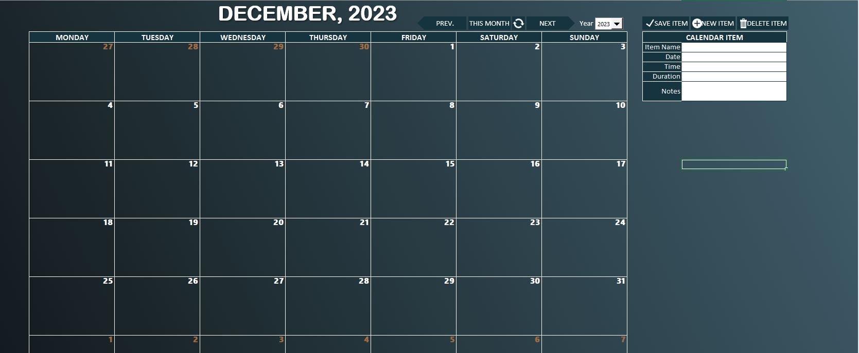 New ProdCalendar in Exceluct product image (1)