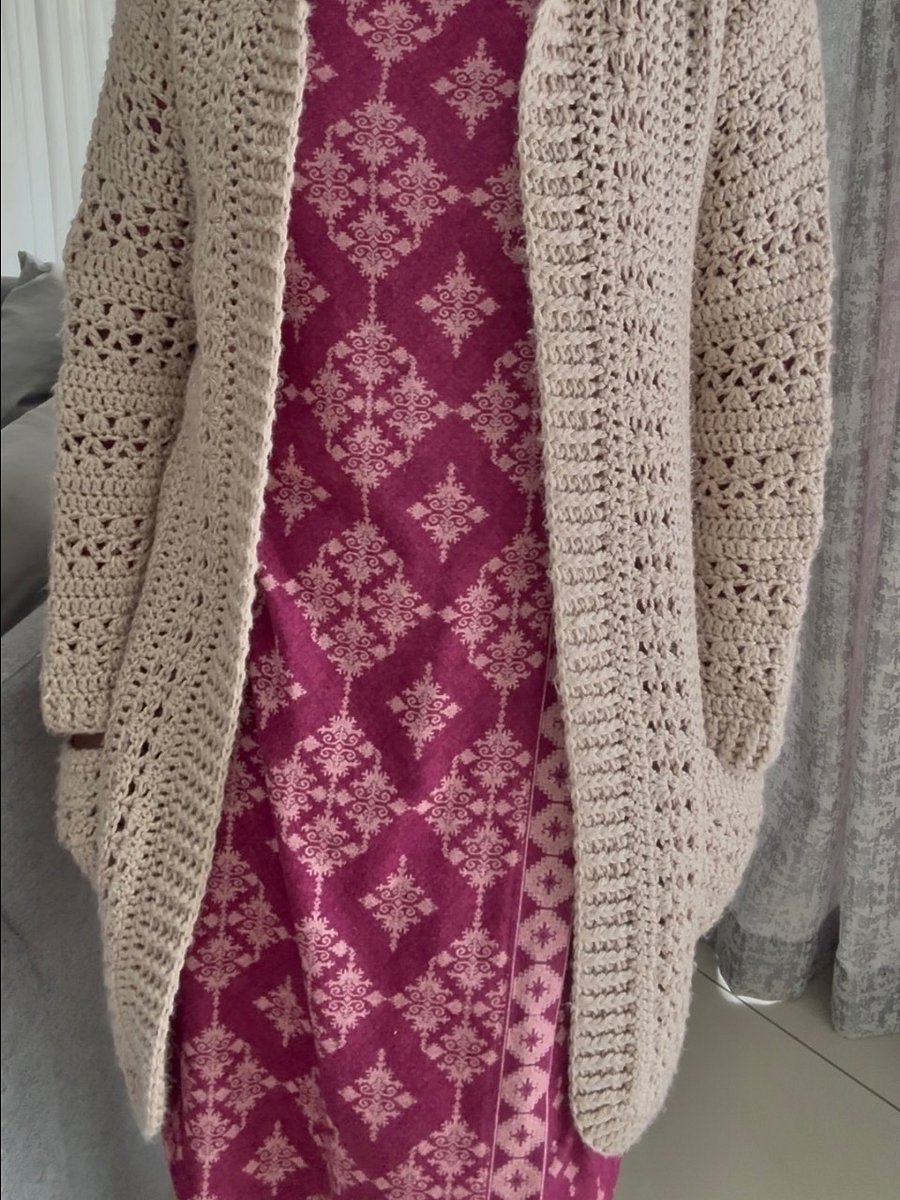 Crochet Hooded Cardigan Written Pattern product image (6)