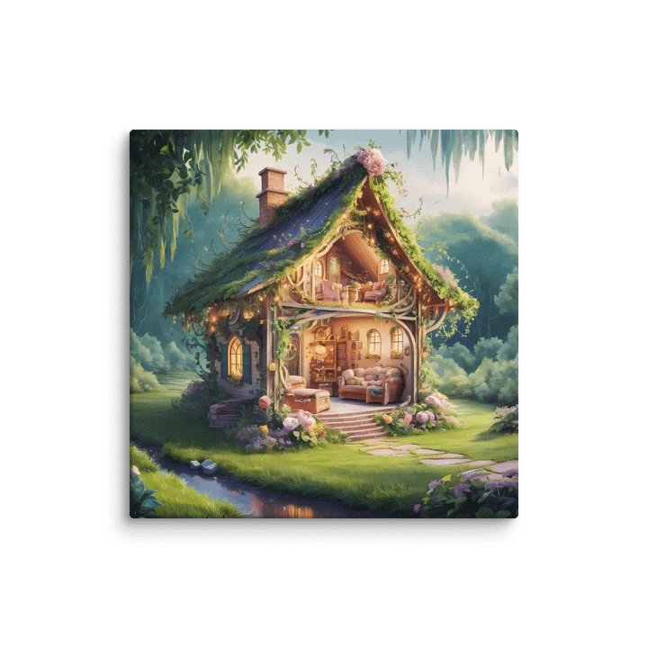 Watercolour Fairy House Art - v13 product image (1)