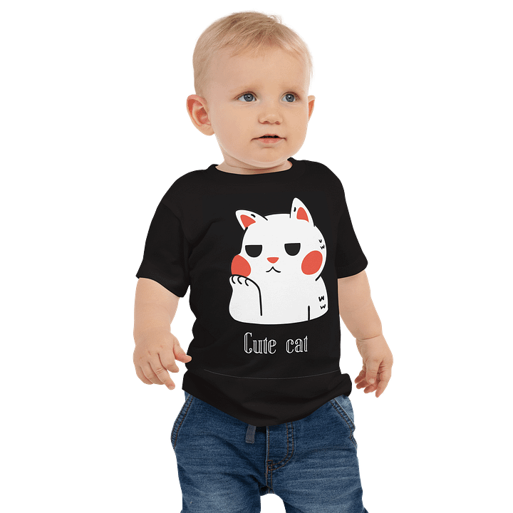 Playful Pondering Cat Baby Tee product image (1)