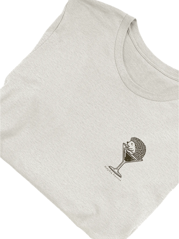 Hedgehog Espresso T-Shirt, Cute Coffee Lover Tee, Funny Animal Graphic Shirt, Unique Barista Gift, Adorable Hedgehog Cafe Aesthetic T-shirt product image (2)