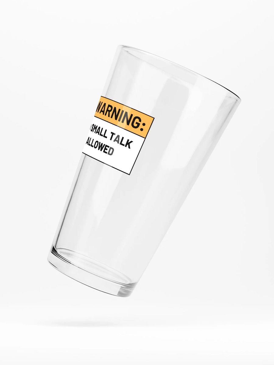 NO SMALL TALK ALLOWED pint glass product image (5)