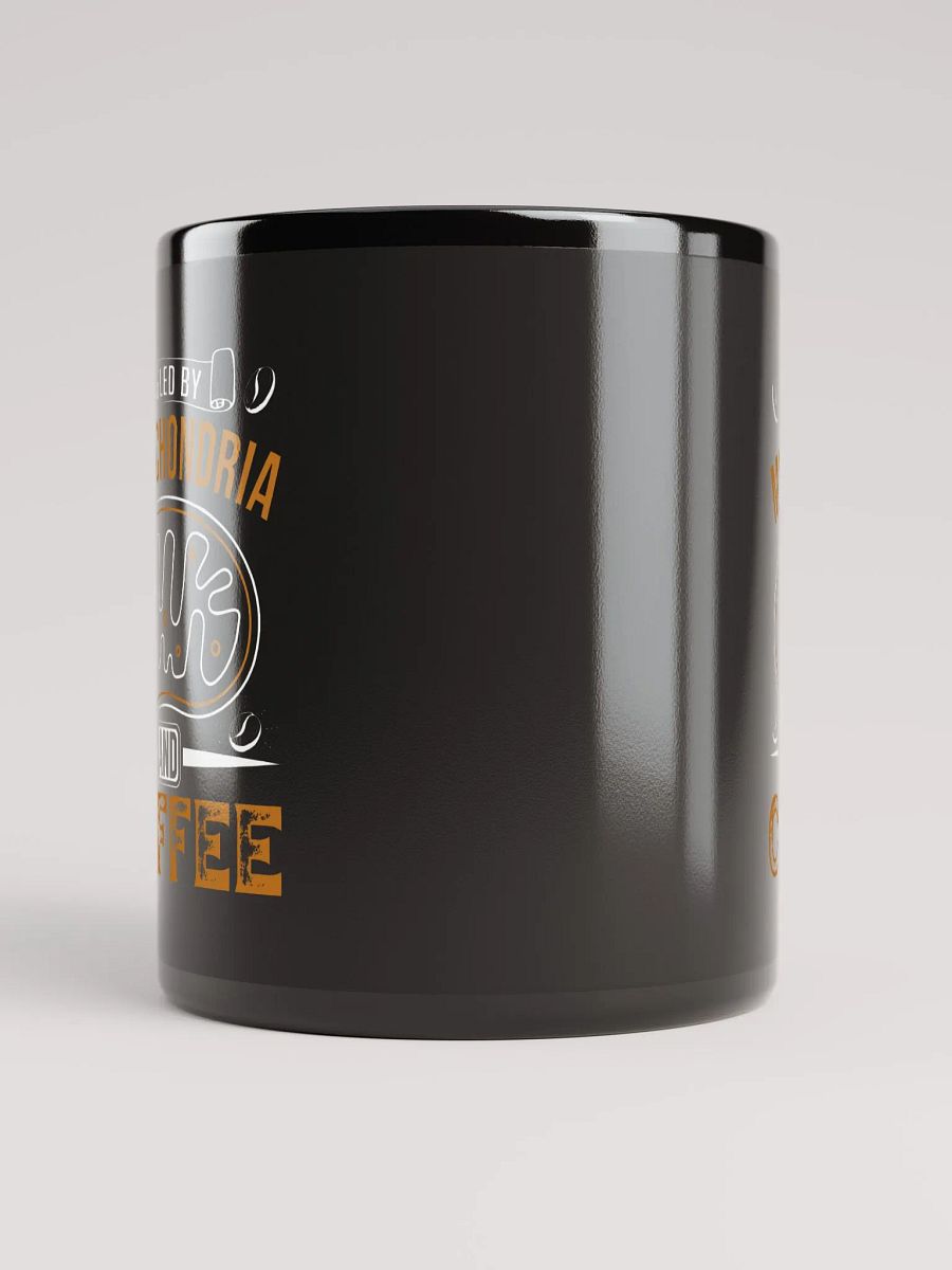 "fueled by mitochondria and coffee" black glossy mug product image (3)