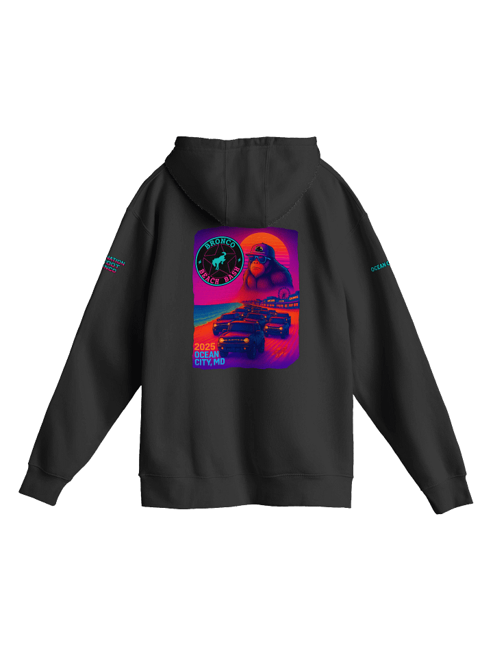 2025 Bronco Beach Bash Ocean City / Destination Bigfoot Bronco Collab Full Frontal Hoodie (Multiple Colors Available) product image (12)