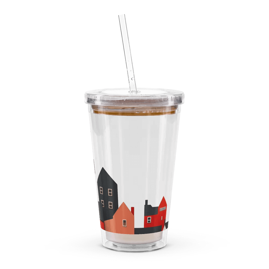 'No Nos Avergonzamos de las Buenas Noticias' Whimsical Town Spanish Tumbler product image (12)