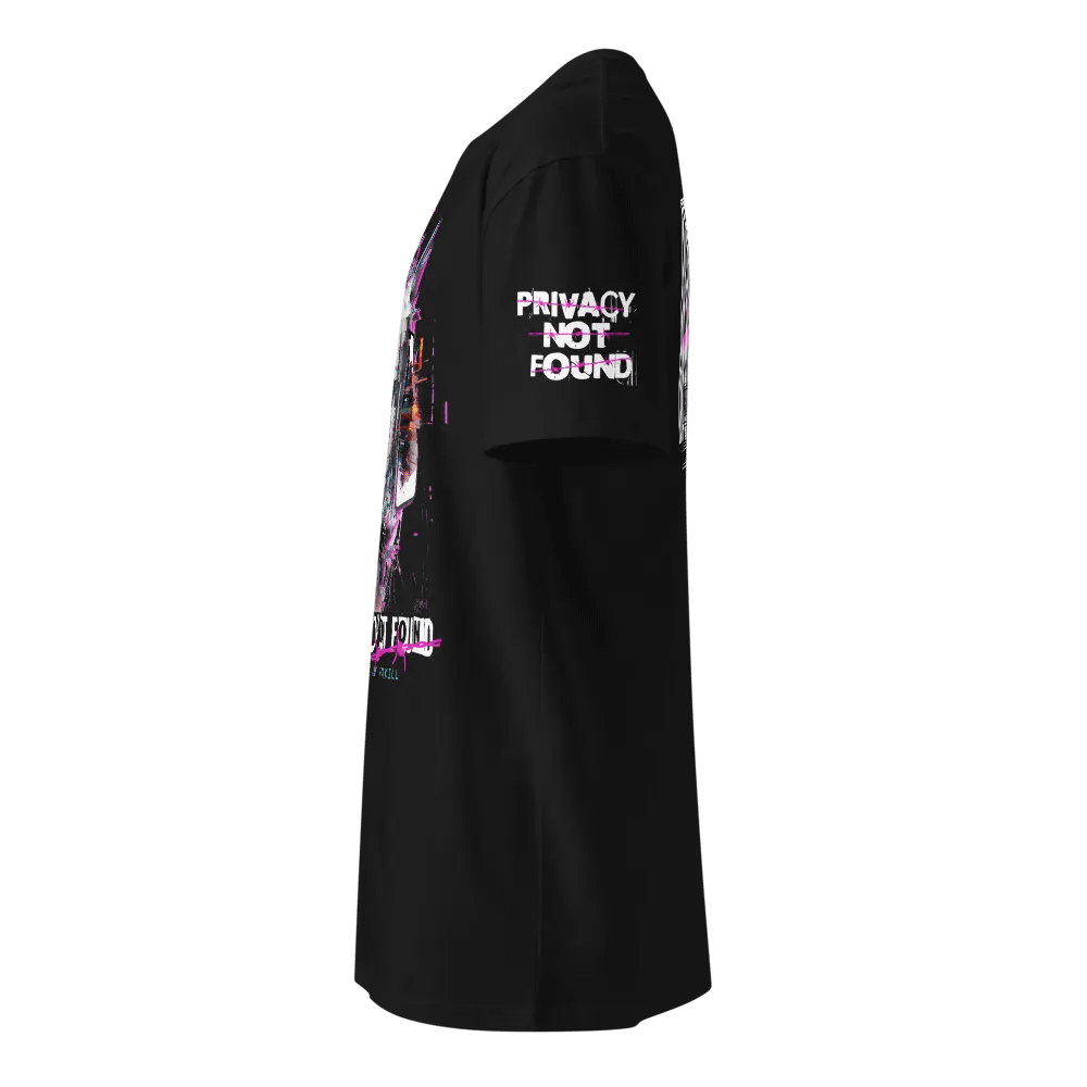 CYBERPUNK GLITCH PUNK UNISEX TSHIRT - PRIVACY NOT FOUND, ANARCHIST DYSTOPIAN STREETWEAR product image (3)