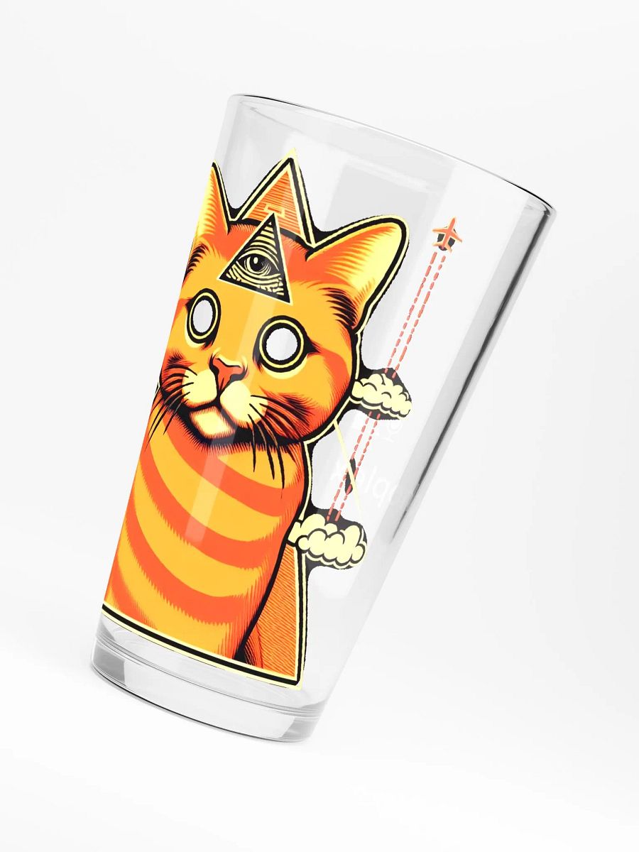 Illuminati Chemtrails Cat Pint Glass product image (6)