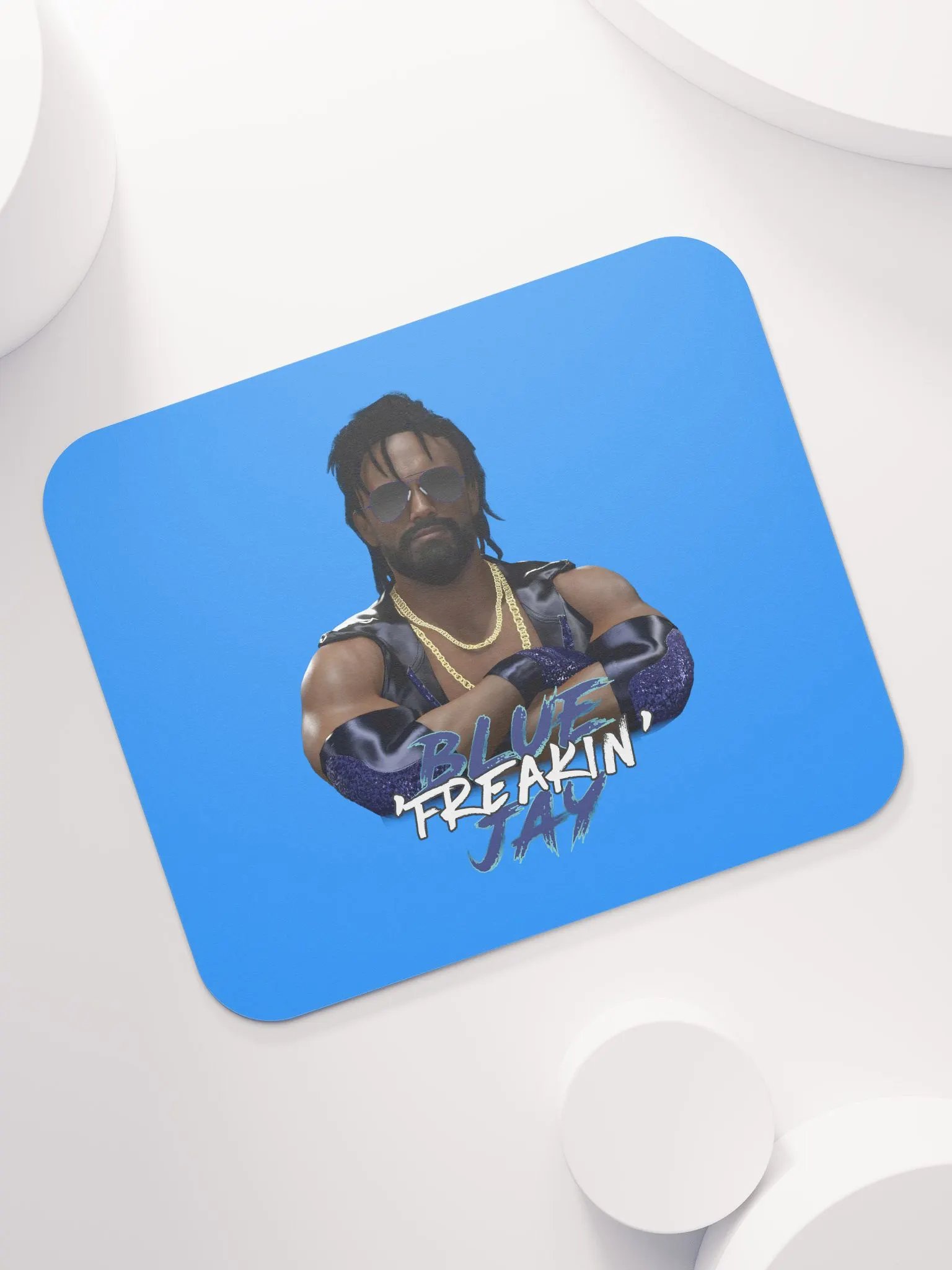 BTW Blue Freakin Jay mouse pad product image (7)