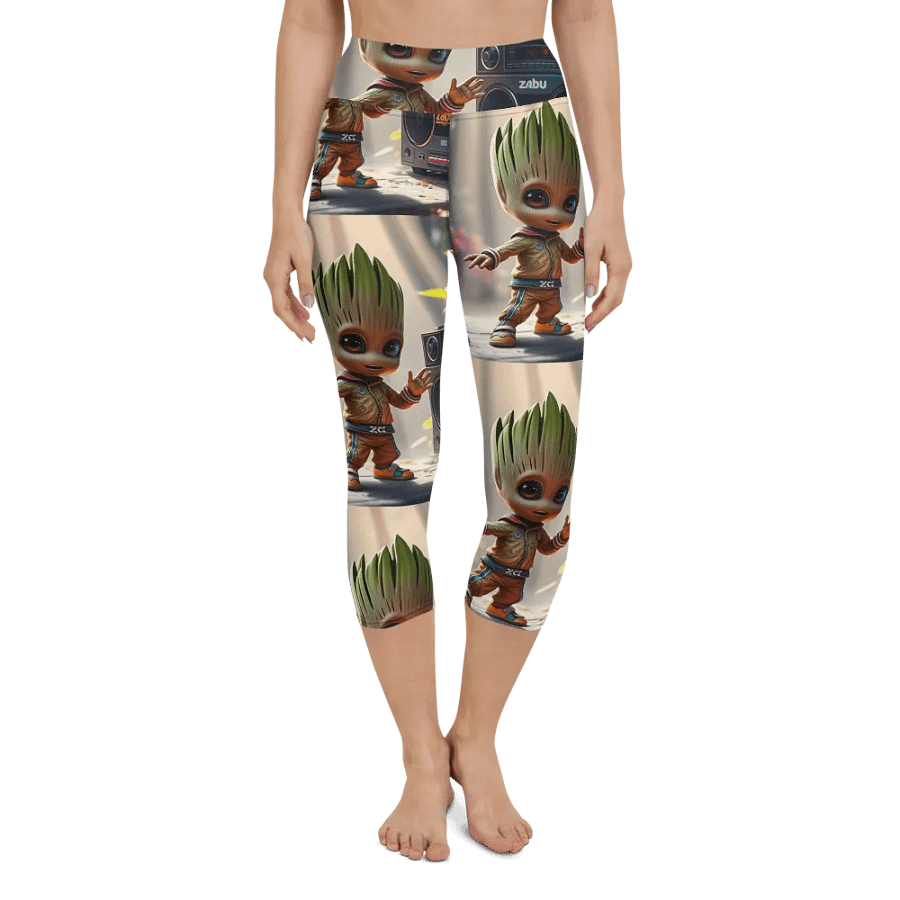 Retro Tree Spirit Yoga Capri Leggings product image (4)