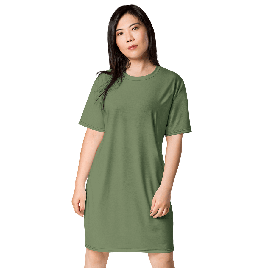 Oversized T-Shirt Dress - Bold Camouflage Green, Sizes 2XS-6XL product image (1)