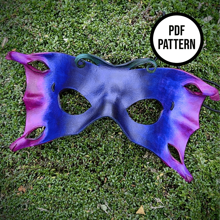 Butterfly Mask - PDF Pattern for Leather product image (2)