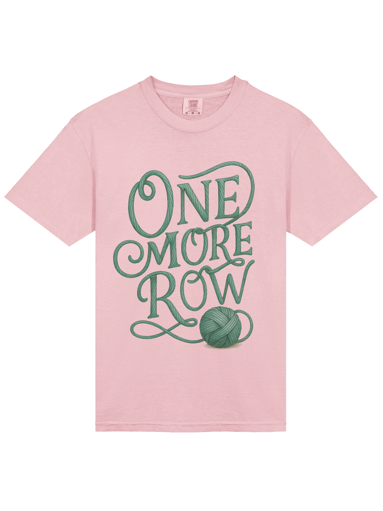 One More Row Funny Crochet/ Knitting Hobbyist Tee Funny Crochet Shirt Gift for Knitters & Yarn Lovers product image (3)