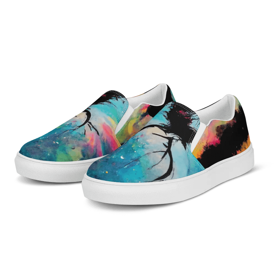 abstract cosmic stag, Men's Slip-On canvas Shoes product image (3)