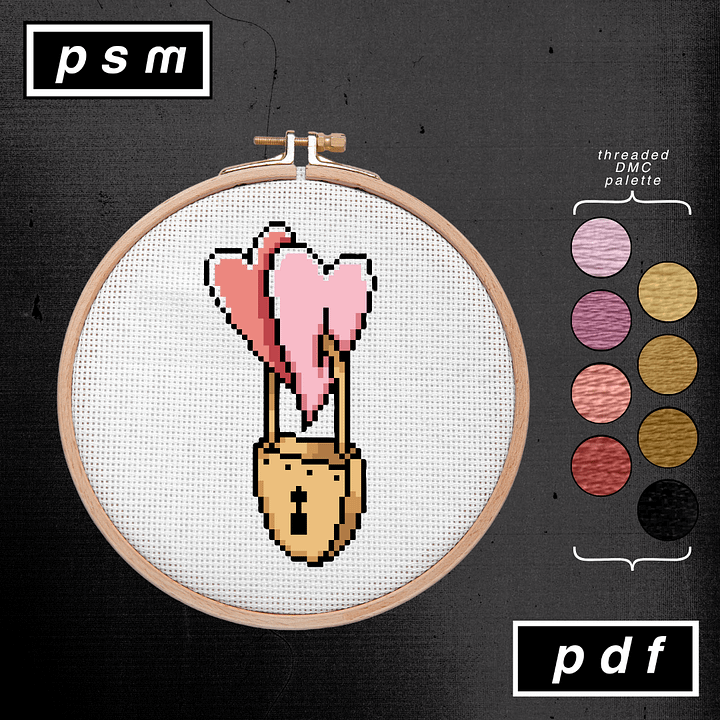 Mini Padlocked Hearts Pattern product image (1)