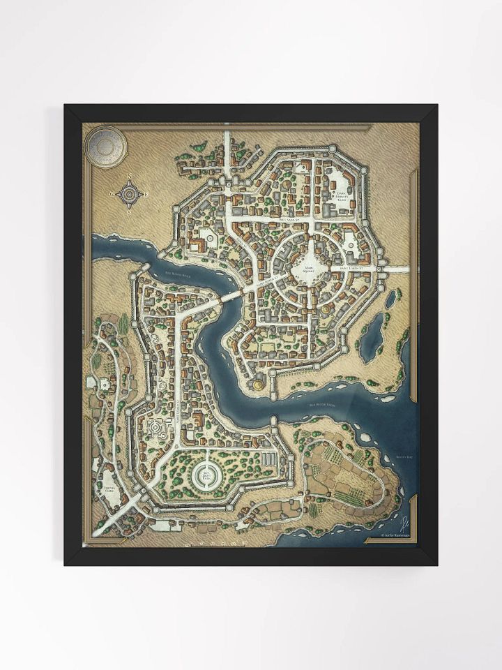 DESERT SHA'ALKHAR CITY FRAMED POSTER 16'' X 20'' product image (1)