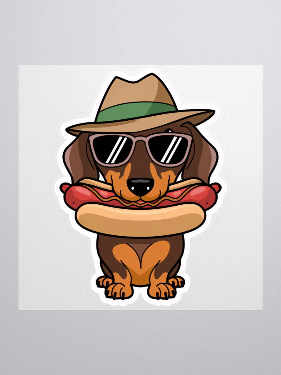 Hot Dog Dachshund Sticker – Cool Pup with a Hot Dog! product image (2)