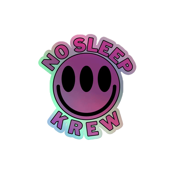 No Sleep Krew - Pink Holographic Sticker product image (2)