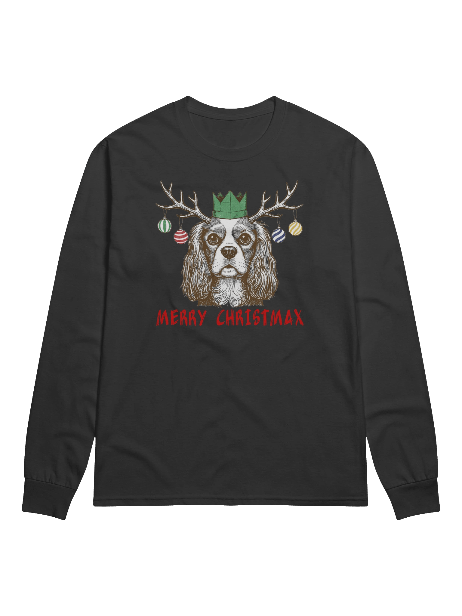 Merry ChristMax Long Sleeve Shirt with Red Text product image (1)