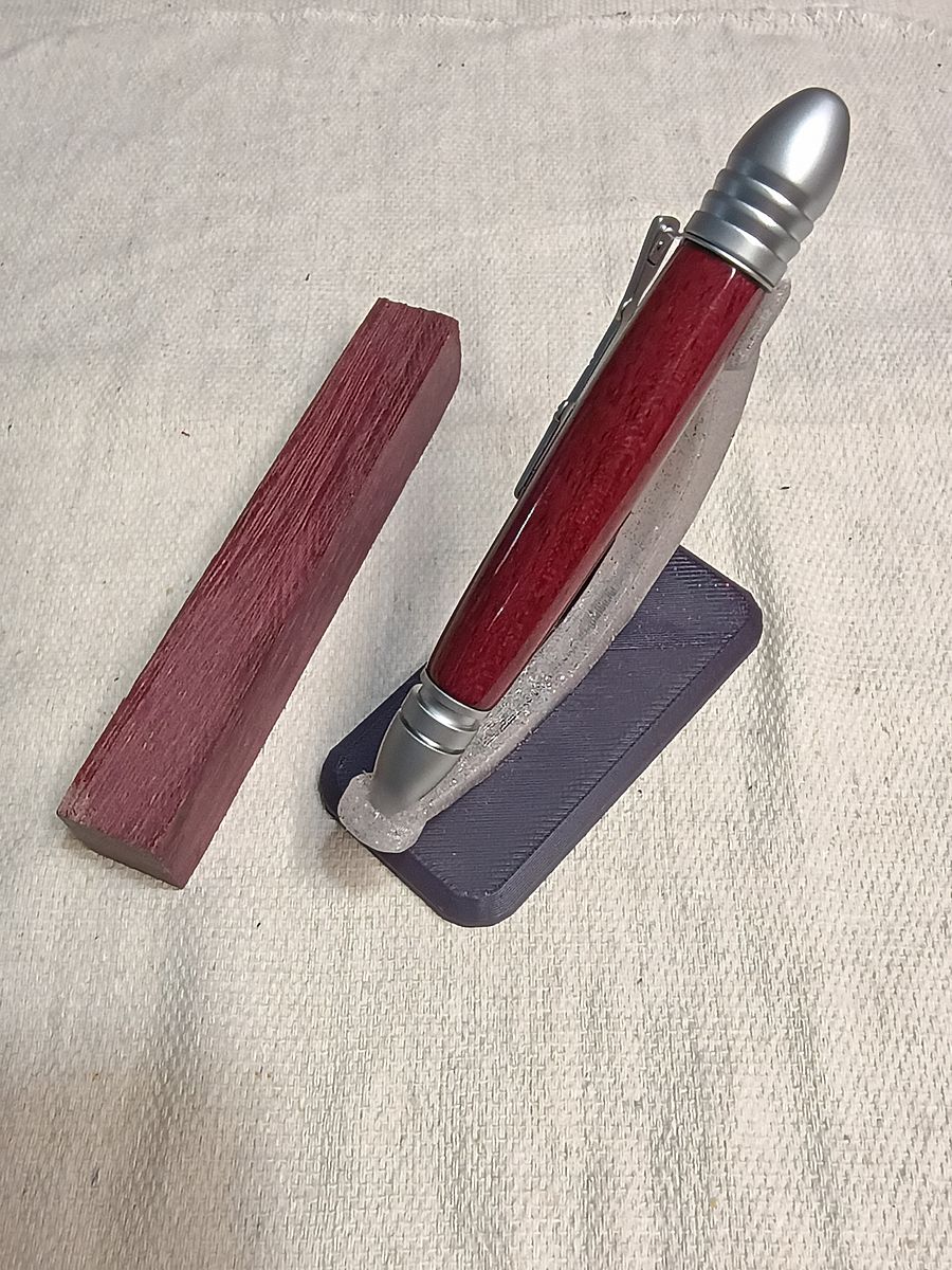 Civil War Twist Pen – Purple Heart & Satin Chrome Elegance product image (3)