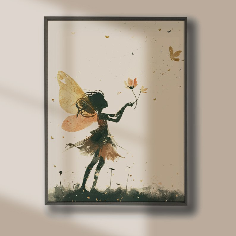 Watercolor Fairy Illustration Whimsical Nursery Art Print product image (3)