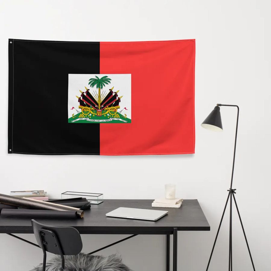 Black and Red Duvalier's Flag product image (9)