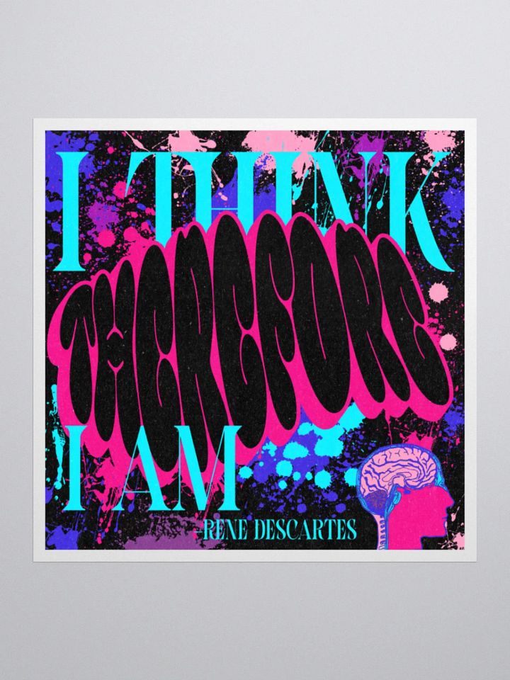 I THINK, THEREFORE I AM. Sticker Set product image (1)