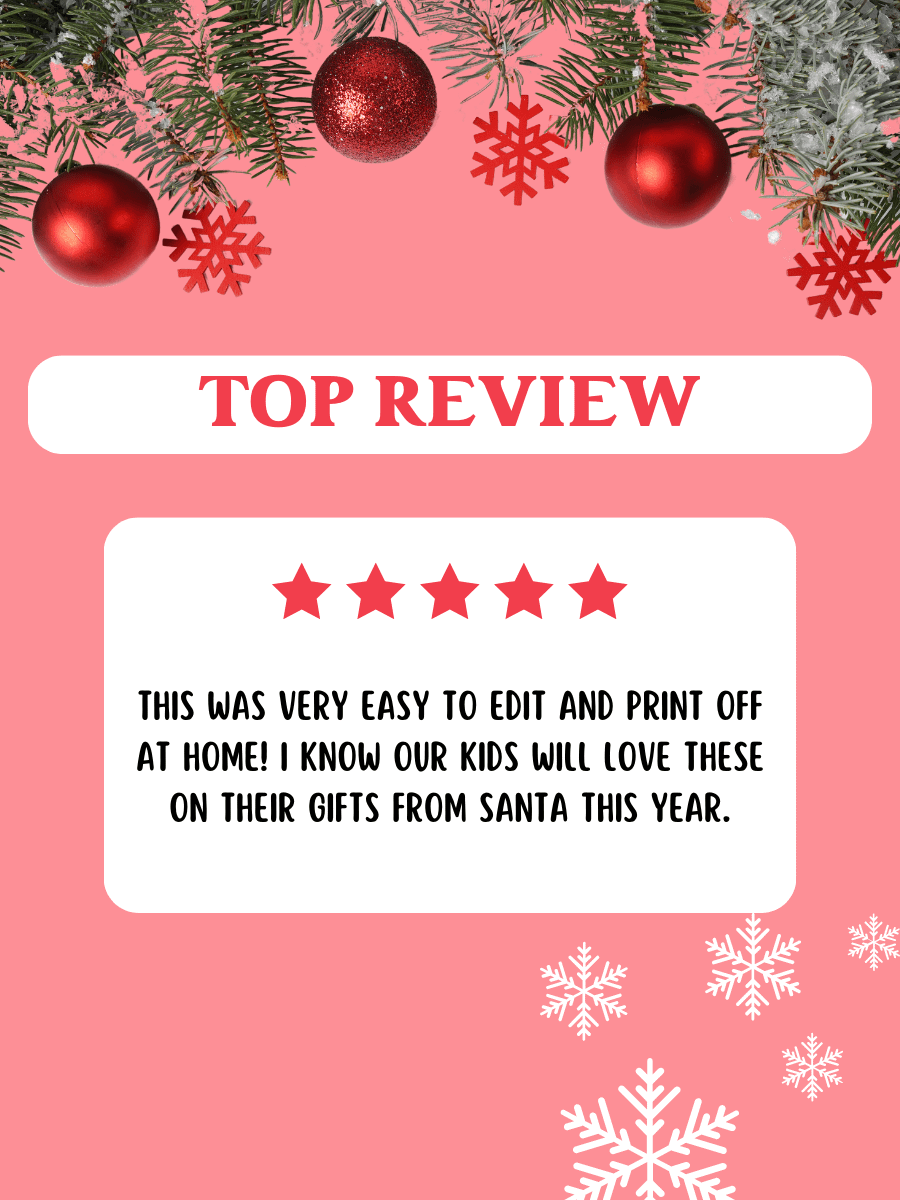 SANTA EDITABLE SHIPPING LABEL product image (9)