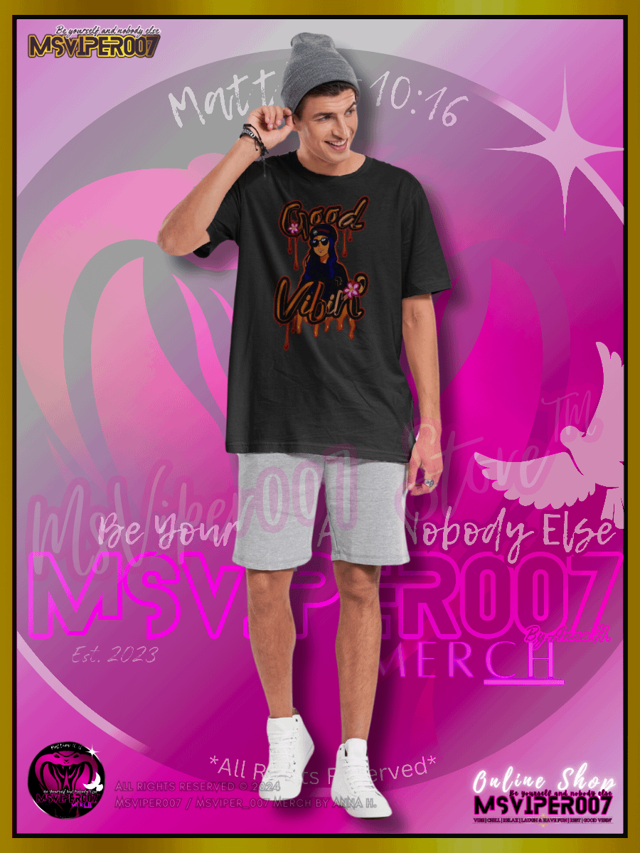 T-Shirt - MsViper007's "Good Vibin'™ [chocolate]" Comfort T-shirt By Anna H. product image (7)