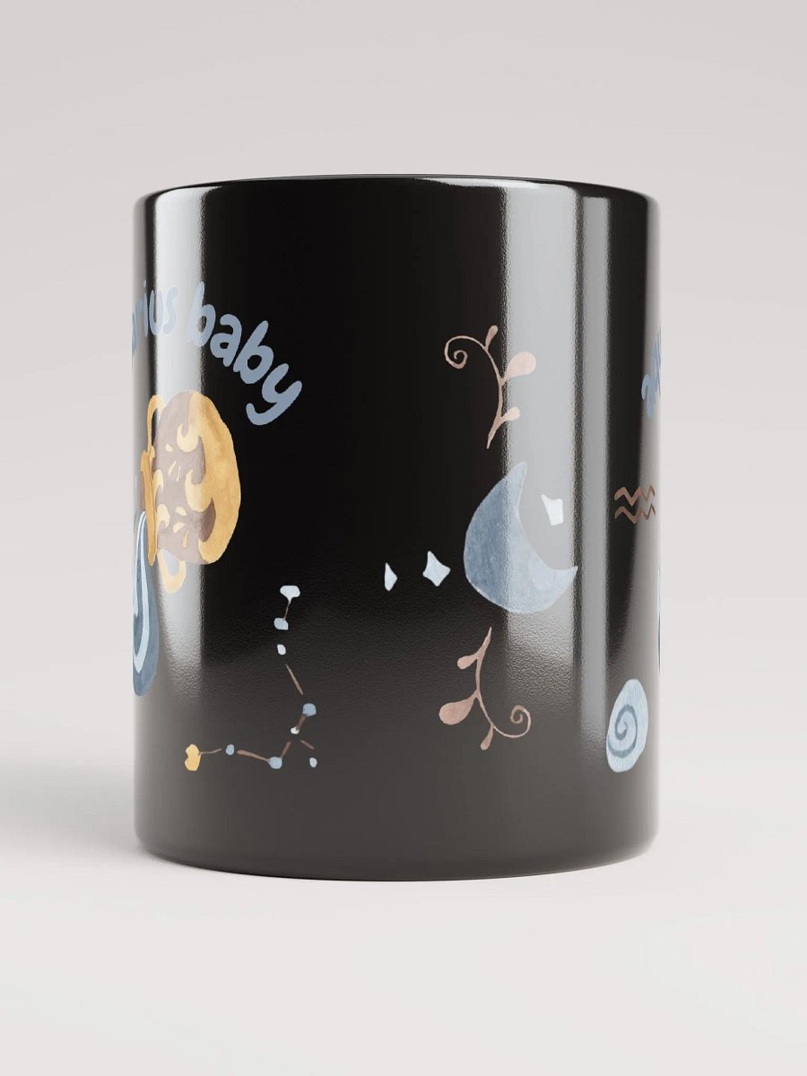 Aquarius Baby January 20 – February 18 BLACK GLOSSY MUG Baby Gift, New Baby Gift, Fun Astrology Gift product image (10)