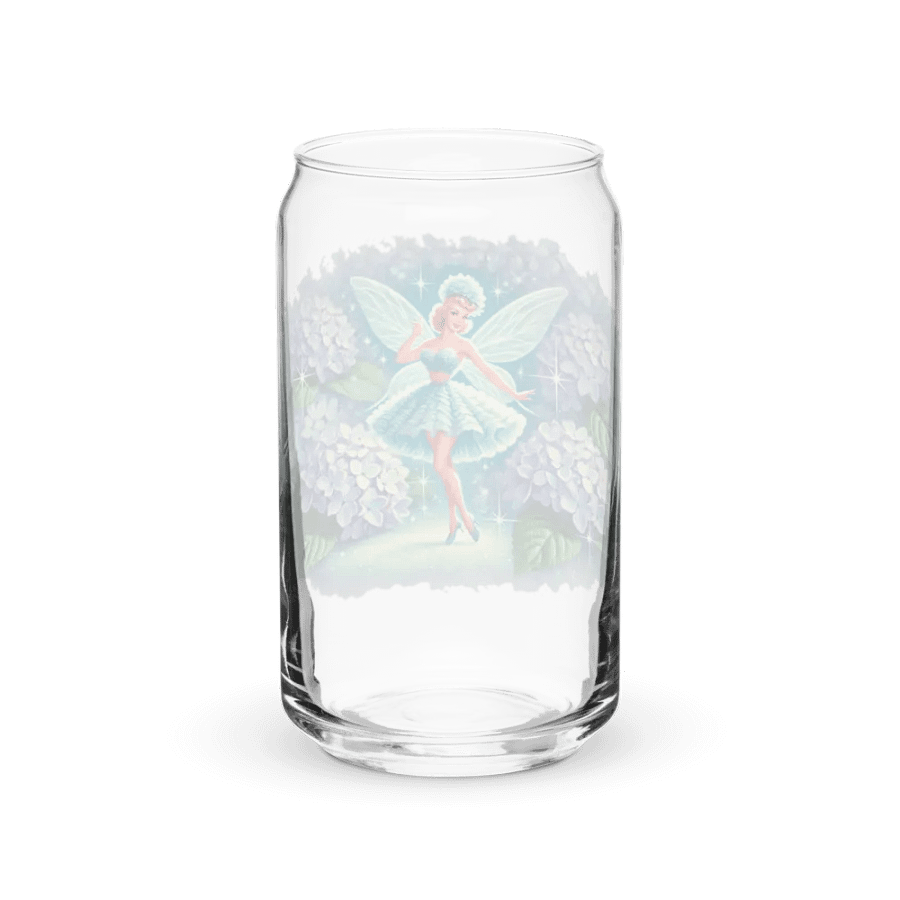 Blue Hydrangea Fairy Can Shaped Glass product image (38)