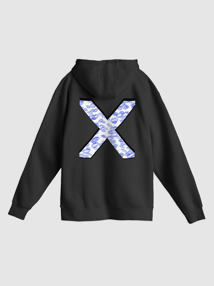 White X Blue Lipstick Kisses Hoodie product image (12)