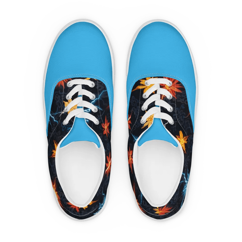 Electric Blooms Lace-Up Canvas Shoes product image (3)