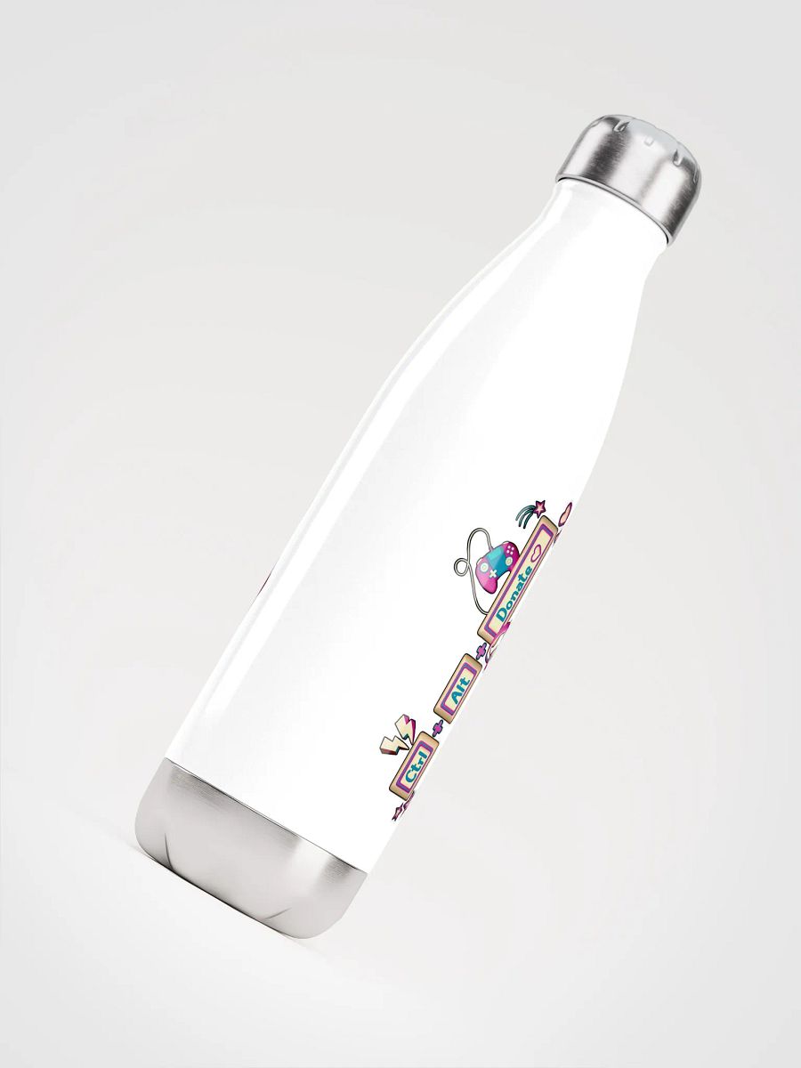 CTRL ALT Donate 2025 - Metal Water Bottle (Sepia/Magenta Logo) product image (5)