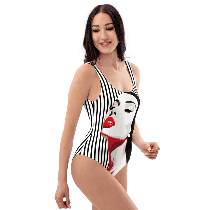 Sultry Red Lips One-Piece Women's Swimsuit product image (2)