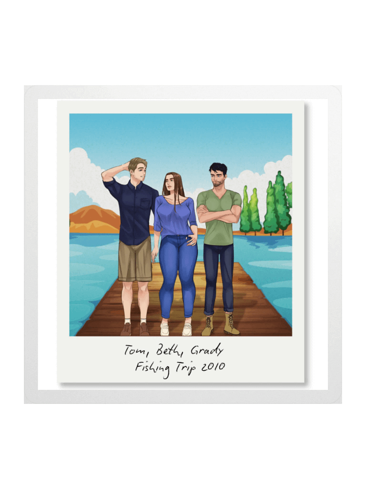 Between the Birches Awakening // Fishing Trip // Sticker product image (1)