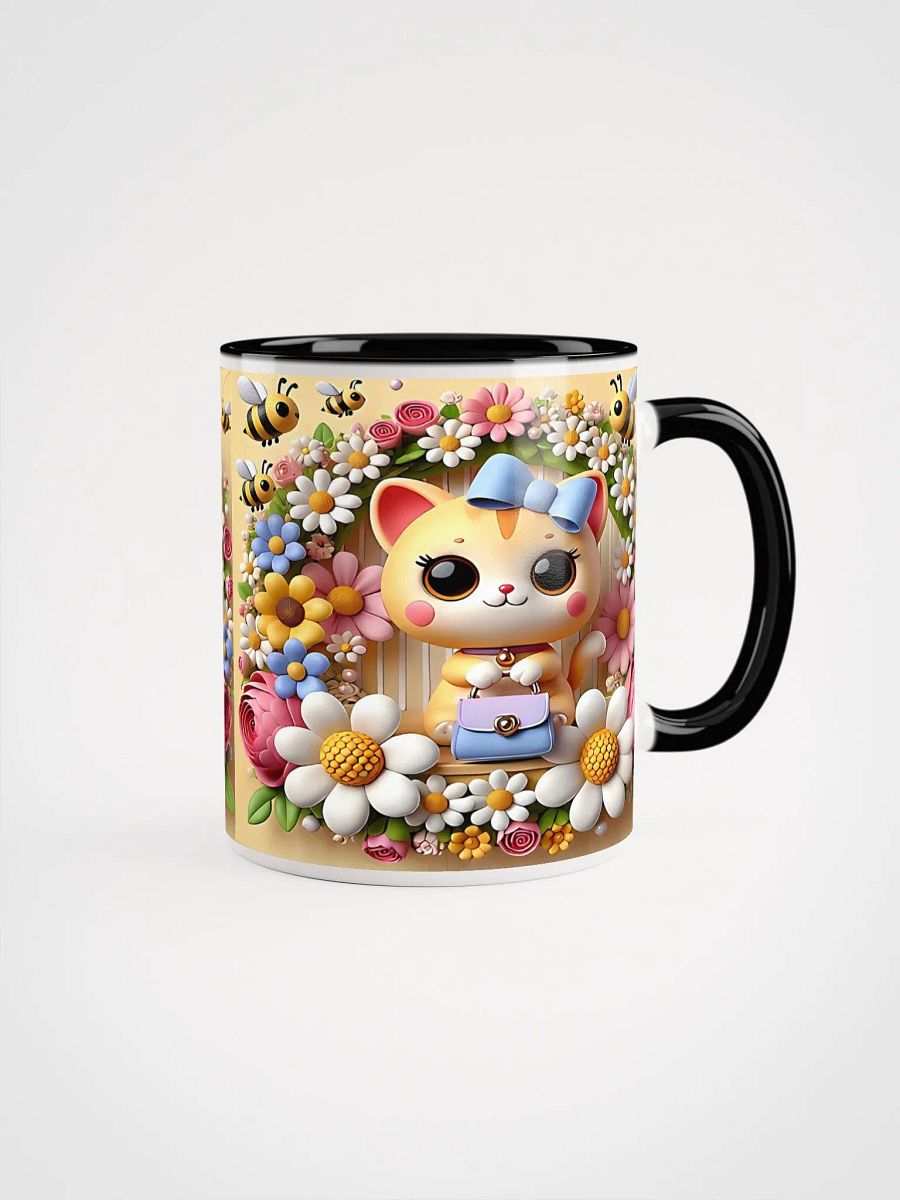 Whimsical Cat and Flowers Ceramic Mug product image (19)