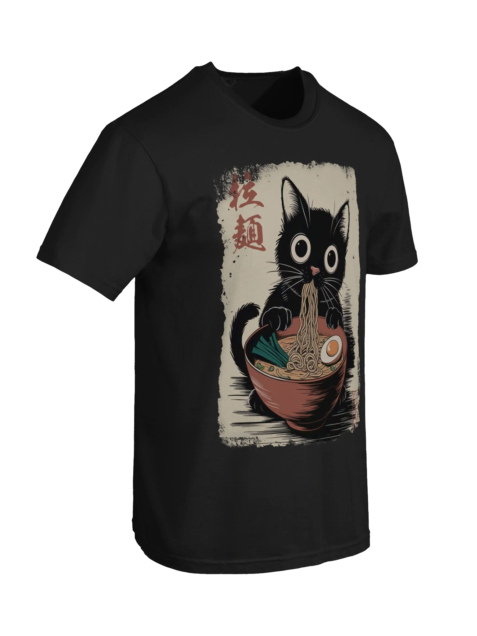 Funny Black Cat Ramen Adorable Vintage Japanese Style T-shirt product image (112)