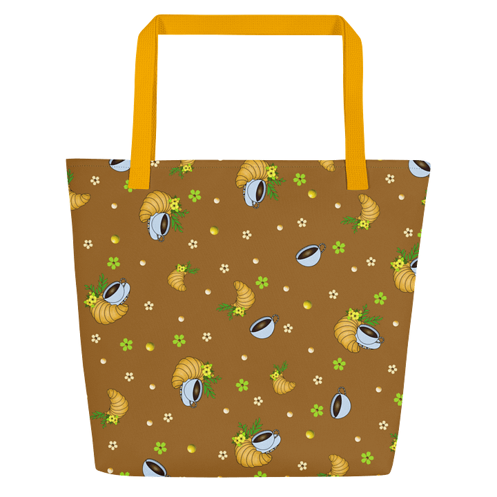 Coffee and croissants All-Over Print Tote Bag product image (1)