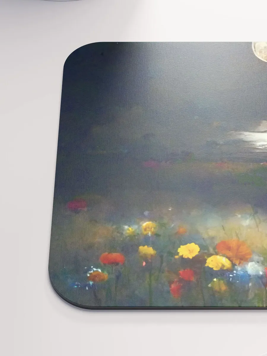 Moonlit lake with flowers Meadow Mouse Pad product image (6)