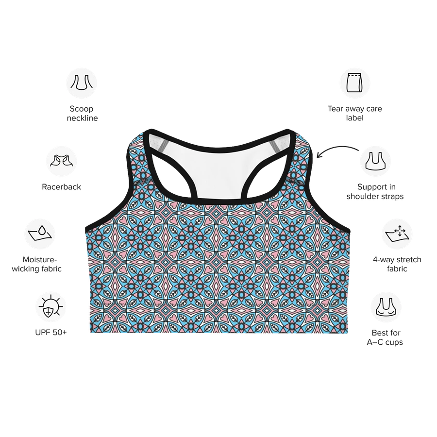 Trans Abstract (1) - Sports Bra product image (7)