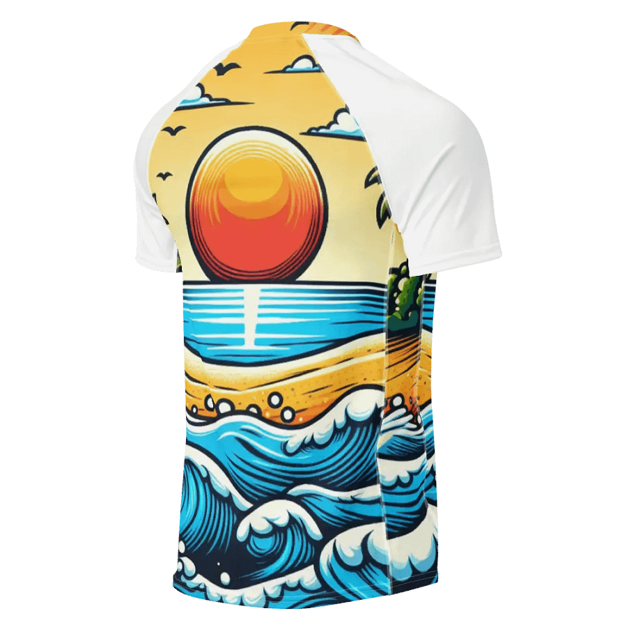 Sunset Serenity Men's Rash Guard |Ai Design product image (2)