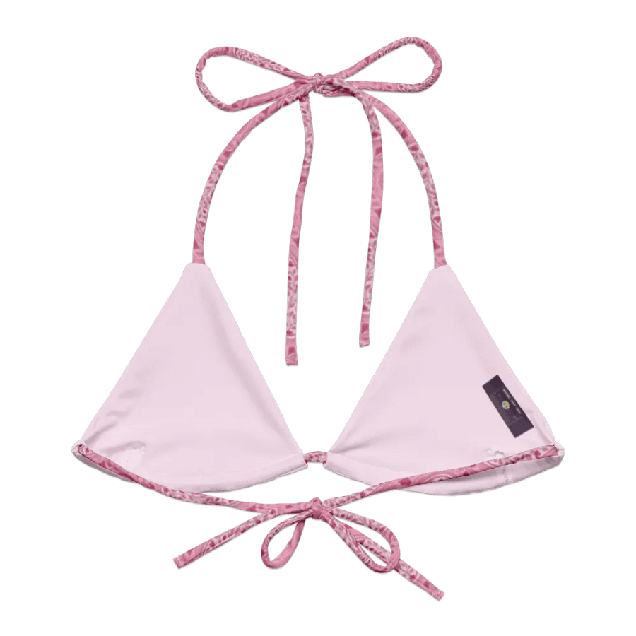 Rosewater Paisley | Recycled Padded String Bikini Top product image (6)
