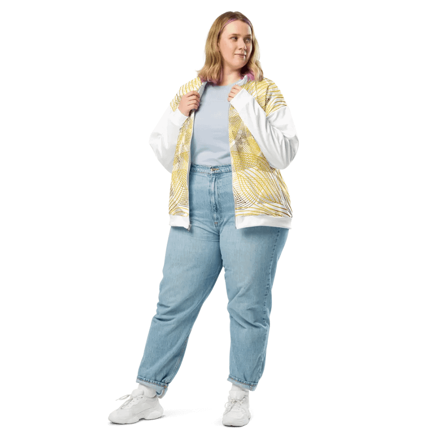 Jacket with golden lines and leaf design product image (11)
