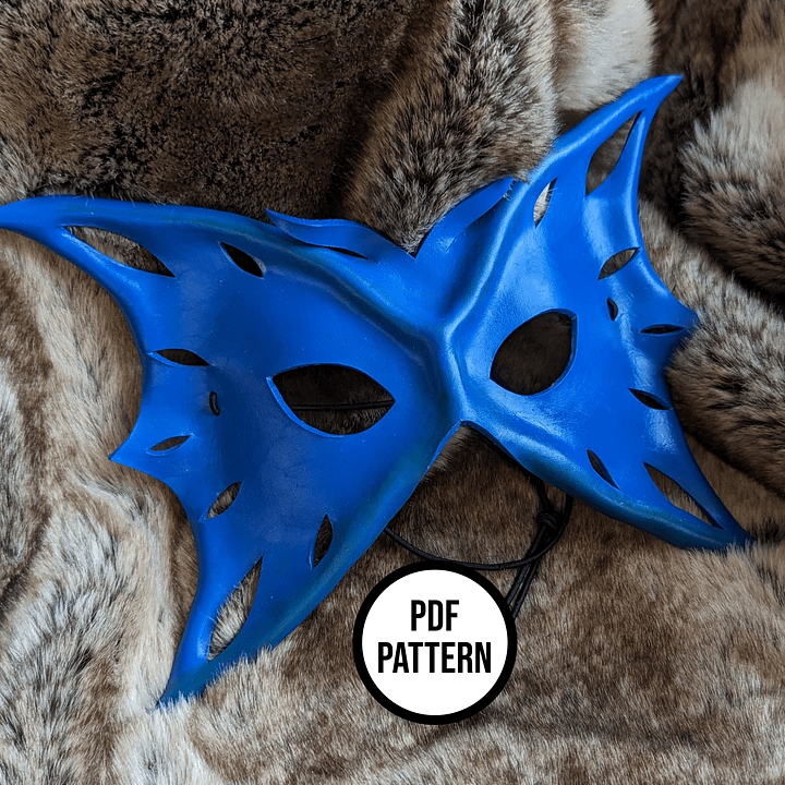 Butterfly Mask PDF Pattern for Leather product image (2)