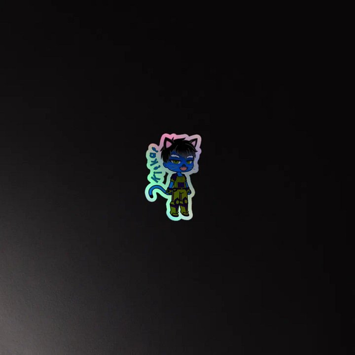 Kitkat - Cosmic Cats - rainbow sticker product image (2)
