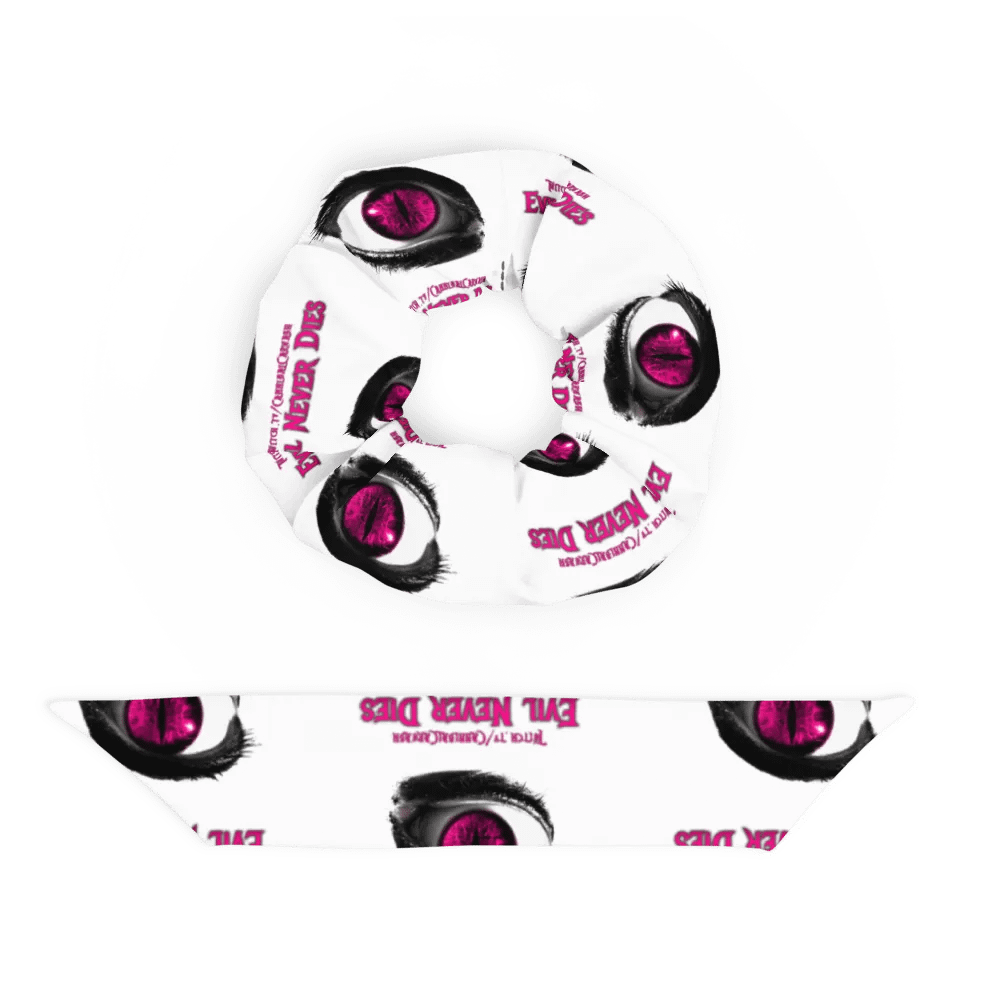 Pink Evil Never Dies Logo Scrunchie product image (5)