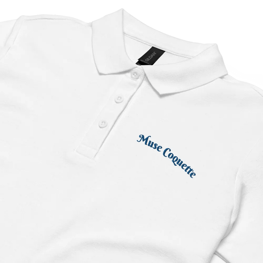 Women's Pique Polo Shirt (blue) product image (4)